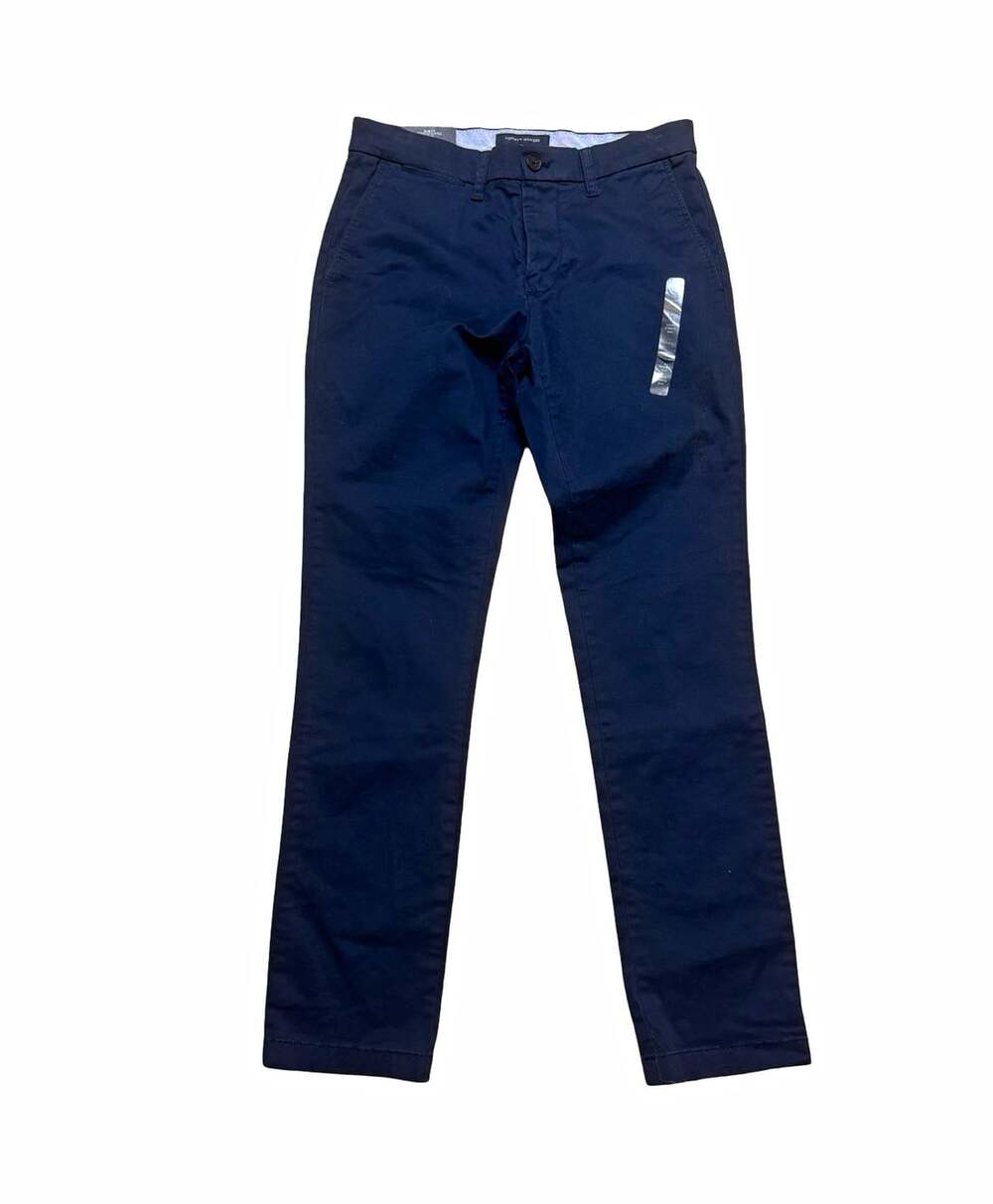 Tommy Hilfiger TH Flex Stretch Chino Pants Blue Mens 30 Slim Fit Twill